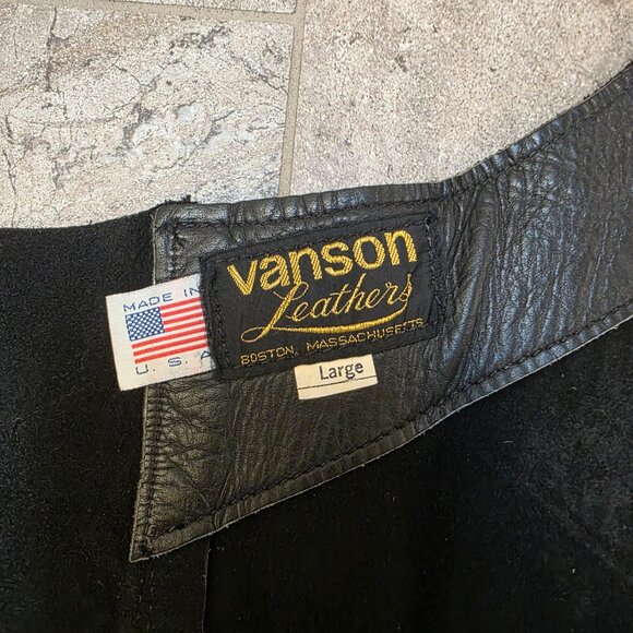 vintage Vanson Leathers Motorcycle Chaps Men small women large - Picture 6 of 15